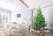 Christmas interior of living room 3d rendering