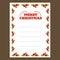 Christmas invitation card with cherries frame