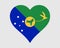 Christmas Island Heart Flag. Christmas Island Love Shape Flag. Australian External Territory of Australia Banner Icon Sign Symbol