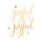 Christmas joyful golden sparkling lettering vector illustration
