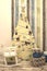 Christmas kids decoration interior with tree presents