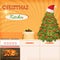 Christmas kitchen background poster for design