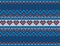 Christmas knit blue print. Seamless pattern. Vector illustration