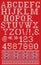 Christmas knitted font in Scandinavian style on background