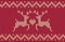 Christmas knitted pattern with reindeer. Norwegian patterns, jacquard.