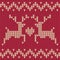 Christmas knitted pattern with reindeer. Norwegian patterns, jacquard.