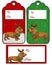 Christmas labels Dachshund dog