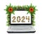 Christmas laptop and 2024 number