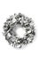 Christmas leaves ring gray silver