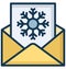 christmas letter, snow letter Isolated Vector Icon that can be easily modified or edit in any style christmas letter, snow letter