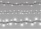 Christmas lights isolated on transparent background. Xmas glowing garland.Vector illustration