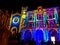 Christmas and lights in Moncalieri town, Italy. Colours, art and history