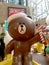 Christmas Line Friends Party Character Santa Claus Brown Bear Anime Cartoon Props Hong Kong Langham Place Shopping Mall
