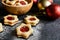 Christmas Linzer cookies with jam