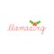 Christmas llamazing vector illustration writing