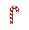 Christmas lollipop pixel art. candy stick 8 bit