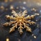 christmas magical golden snowflake. generative AI