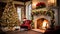 Christmas at the manor, English countryside decoration and interior decor