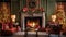 Christmas at the manor, English countryside decoration and interior decor