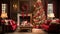 Christmas at the manor, English countryside decoration and interior decor