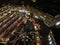 Christmas market aerial view by night in Augsburg city