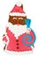 Christmas market gingerbread santa claus food cookie isolated on