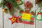 Christmas merry gift - Santa, Reindeer and toys star. Handmade. Project of children`s creativity, handicrafts,