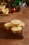 Christmas mincemeat pies with tarts in background
