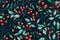 Christmas mistletoe festive seamless pattern background