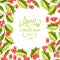 Christmas mistletoe holiday card with text