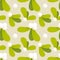 Christmas mistletoe seamless pattern