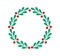 Christmas mistletoe wreath decorative symbol