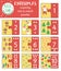 Christmas mix and match puzzle with traditional holiday symbols. Winter matching math activity for preschool children. Educational