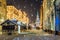 Christmas Moscow.Nikolskaya Street at night in Moscow.