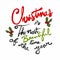 Christmas is the most beautiful time of the year handwriting lettering illustration