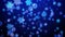 Christmas motion graphic background blue theme, with snowflakes in elegant, looped
