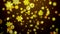 Christmas motion graphic background gold theme, with snowflakes in stylish and elegant theme, looped