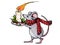 Christmas Mouse Carrying Burning Candle, Whimsical Art