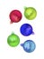 Christmas multicolor balls isolated