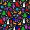 Christmas multicolor pattern seamless