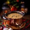 Christmas mushroom Walnut Soup