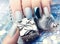 Christmas nail art manicure idea. Winter holiday manicure design