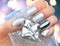 Christmas nail art manicure. Winter holiday manicure design