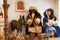 Christmas nativity scene, close up