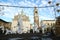 Christmas nativity scene with life-size statues in white chalk. Sanctuary Church of Santa Maria di Piazza in Busto Arsizio