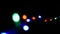 Christmas, New Year blinking LED lights, string, on black background