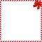 Christmas or new year border with red and white lollipop pattern wrapped with red festive ribbon.