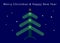 Christmas, New Year card - translucent tree, stars