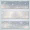 Christmas and New Year cloudy sky vector banners collection
