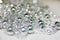 Christmas and New Year decoration glass shiny silver garland